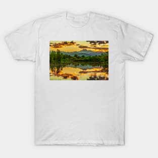 Warm Golden Ponds Sunset T-Shirt